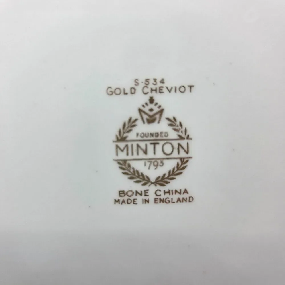 Minton Cheviot Gold Laurel Wreath Set Of 3 Unused 10 1/2